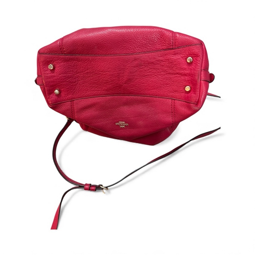 Cherry Red- Coach Lennox PebbleLeather Tote - Picture 6 of 17